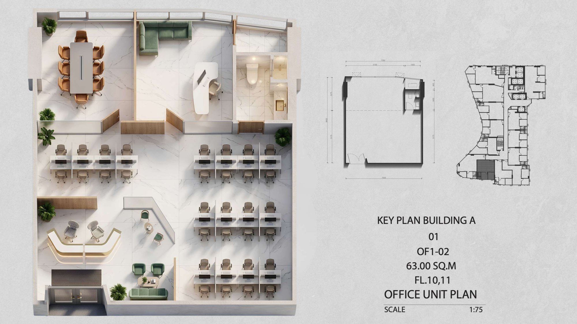 Office OF1-02 · 63 sqm