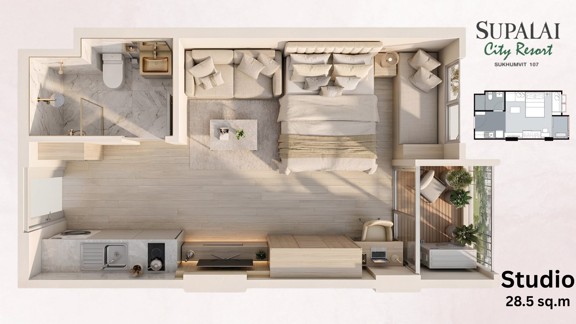 Studio · 28.5 sqm